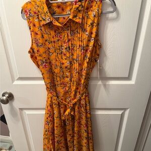 Nanette Lepore Orange Tie Front Sundress